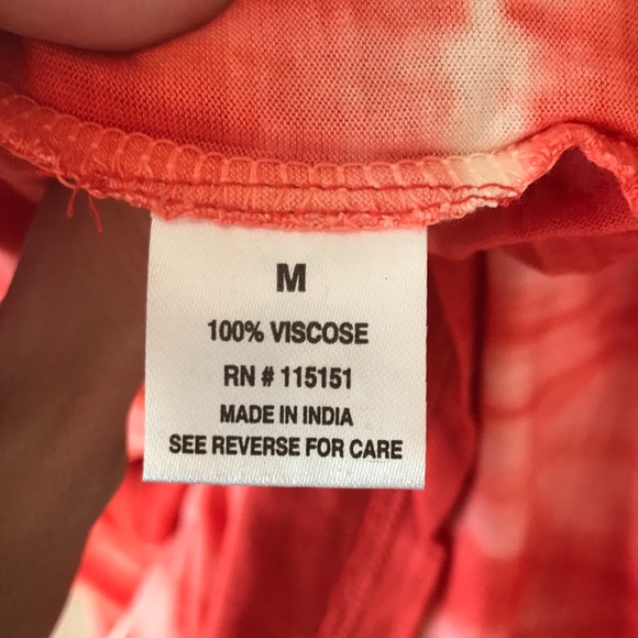 Romeo Juliet Coral Ivory Tie-Dye Tank Dress Medium - Picture 8 of 8